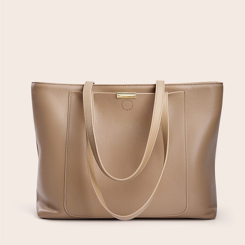 first layer cowhide large capacity genuine leather womens bag fashion