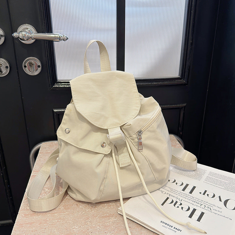 Casual Simple Ladies Travel Travel Nylon Cloth Solid Color