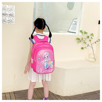 cartoon breathable burden reducing childrens backpack