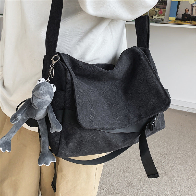 mens large capacity simple messenger casual student book shoulder boys shoulder bag