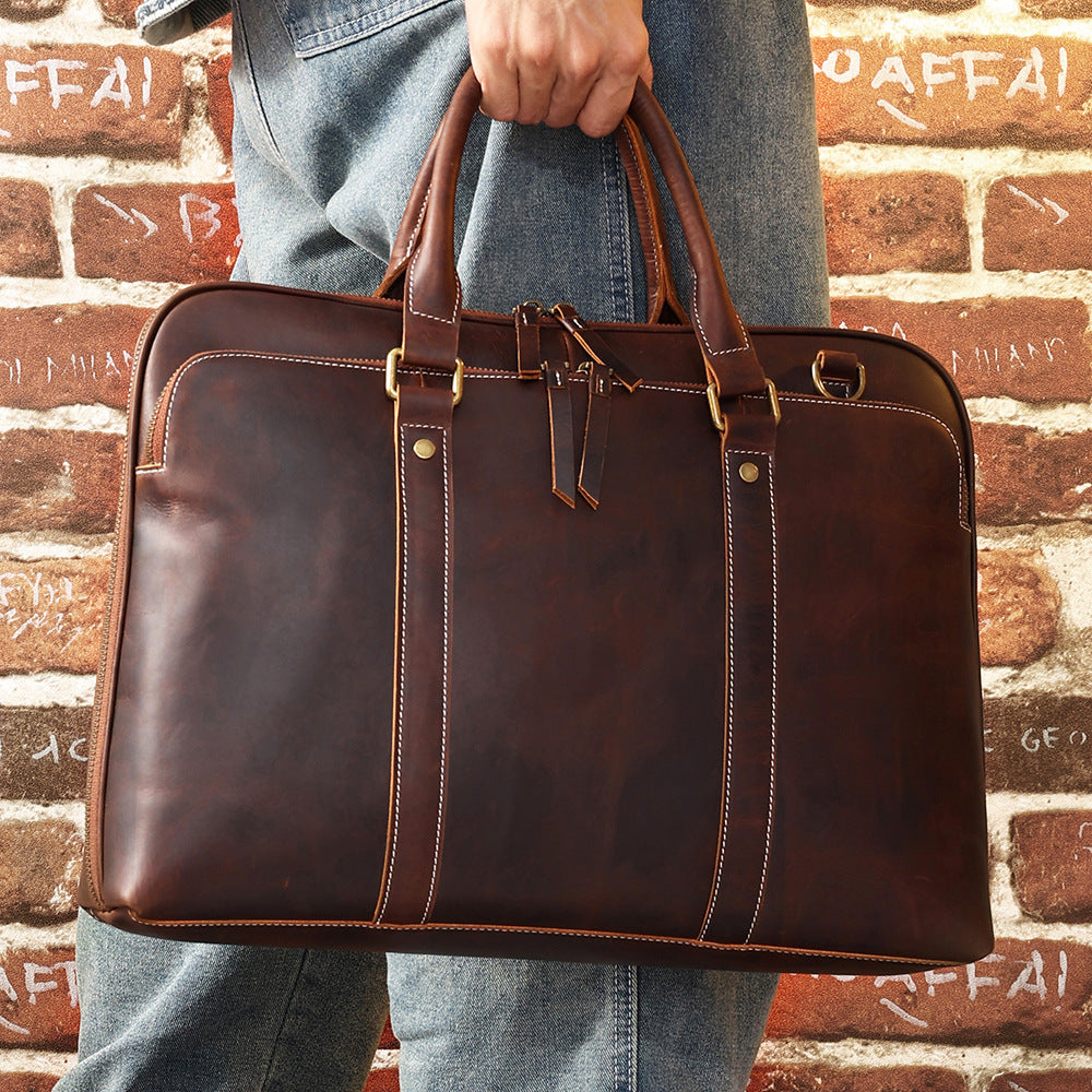 shoulder bag mens messenger bag first layer cowhide business briefcase
