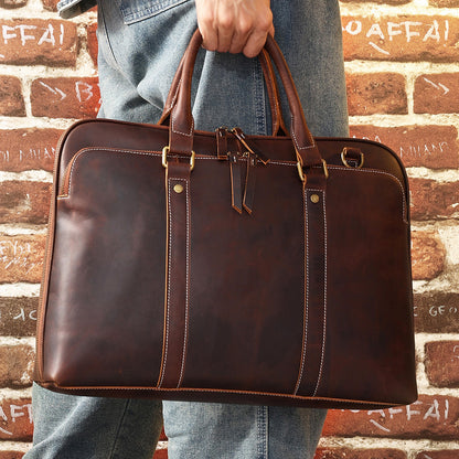 shoulder bag mens messenger bag first layer cowhide business briefcase