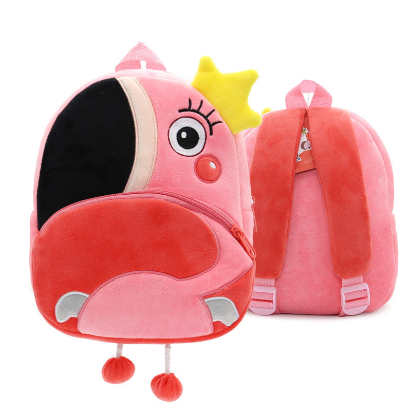 cute plush backpacks kindergarten cartoon school bags children animal toys bag