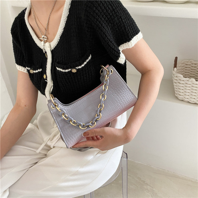 female bag tide chain portable fashion western style net red one shoulder armpit small square bag