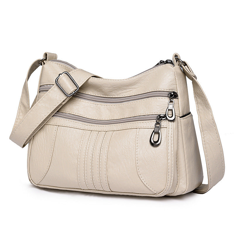 new casual womens cross body bag pu retro shoulder lightweight commuter bag