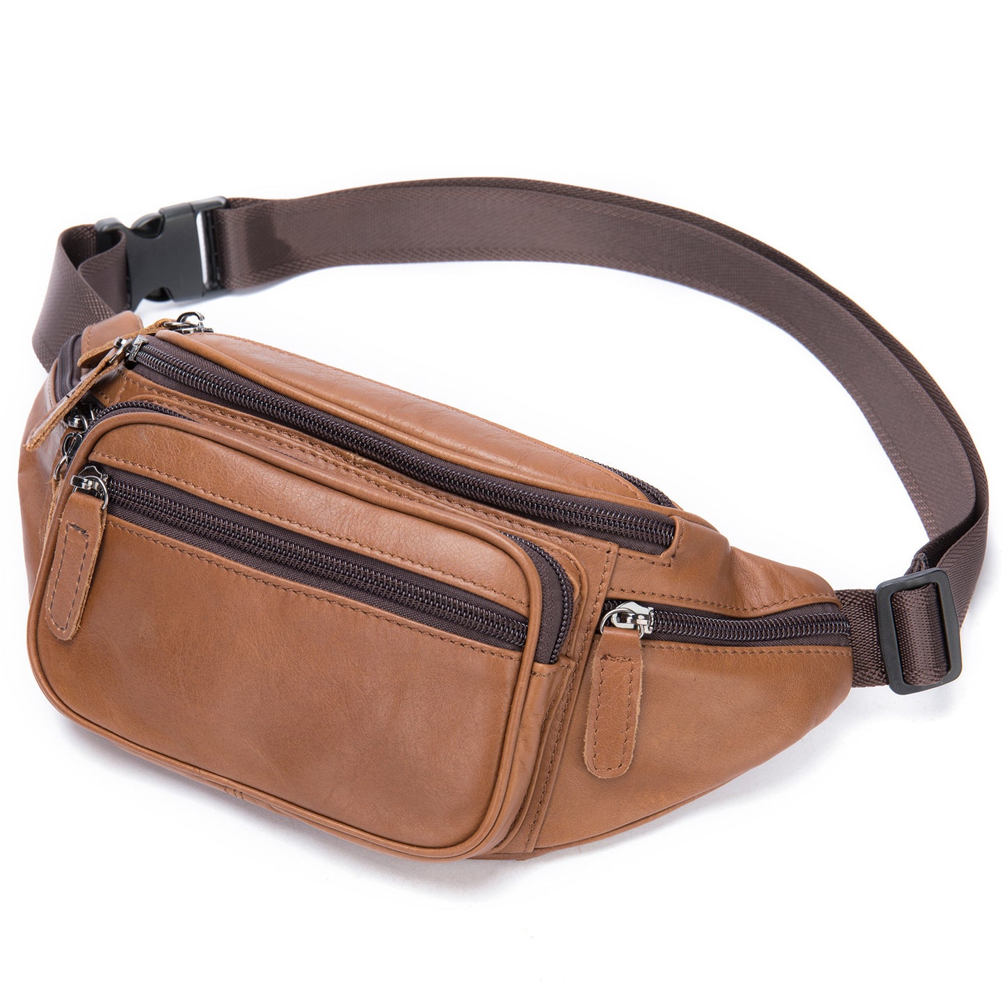 mens sheepskin mobile phone waist bag sports leisure