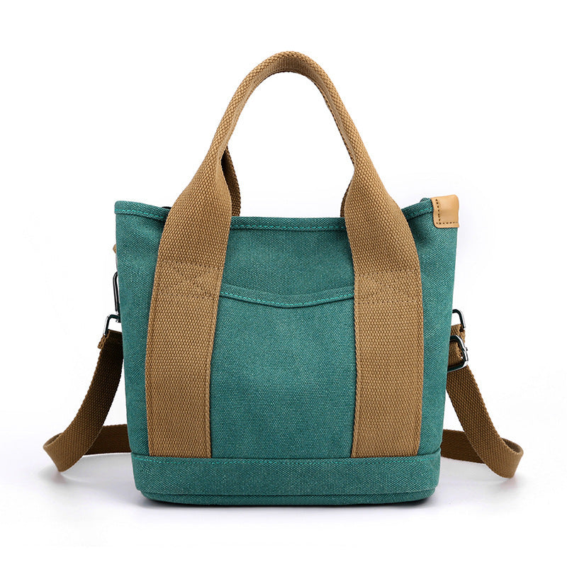 trendy all match simple fashion korean style large capacity commute leisure canvas bag