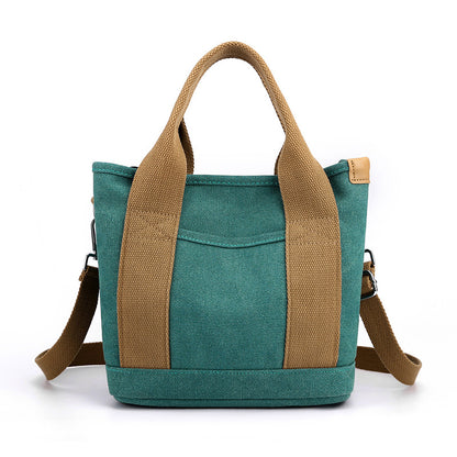 trendy all match simple fashion korean style large capacity commute leisure canvas bag