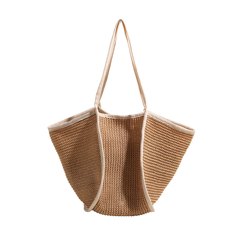 handbag all match one shoulder straw woven