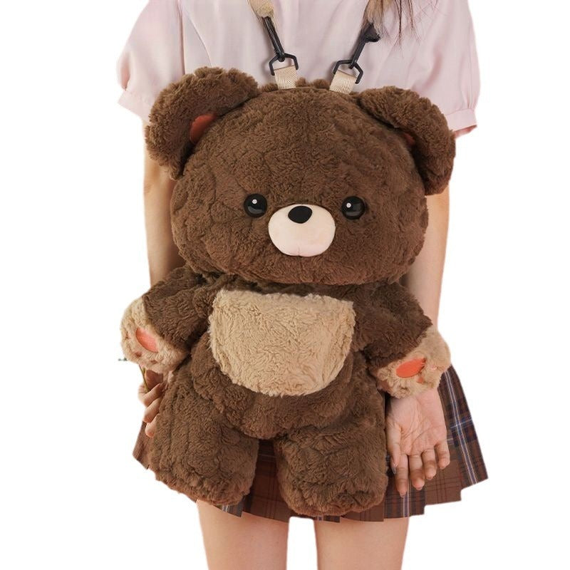 love bear cute plush bag backpack