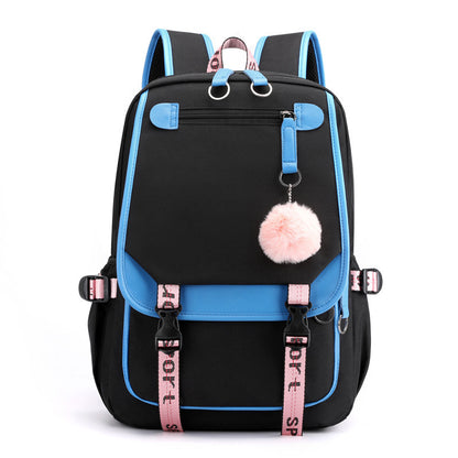 luminous usb rechargeable backpack student nylon