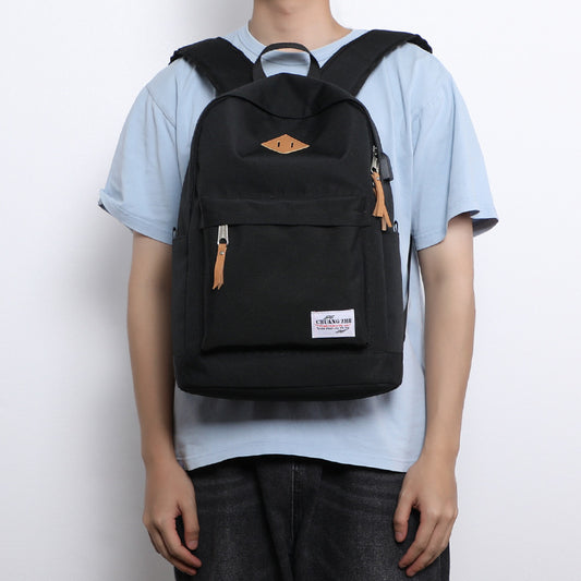 straight hair junior high school student backpack