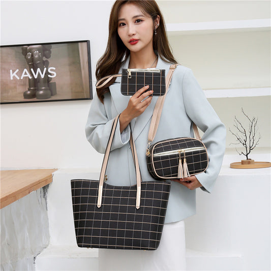 new korean fashion four piece set texture shoulder women hand carrying crossbody bag