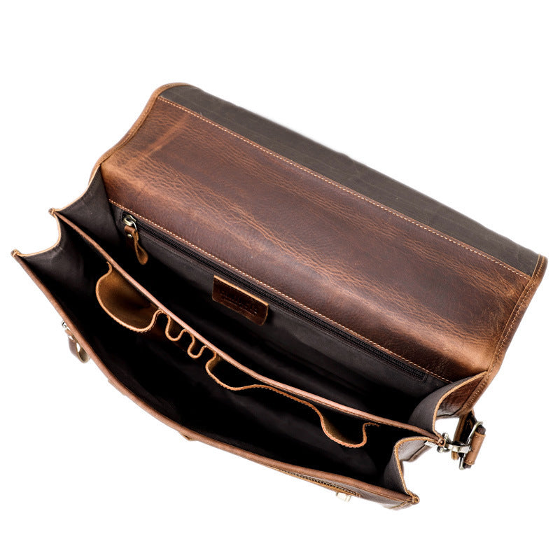 fashion personality leather mens business briefcase