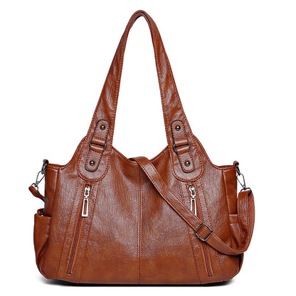 European And American Vintage Casual All-matching PU Handbag