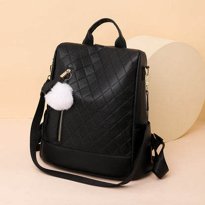 womens fashion soft leather preppy style backpack