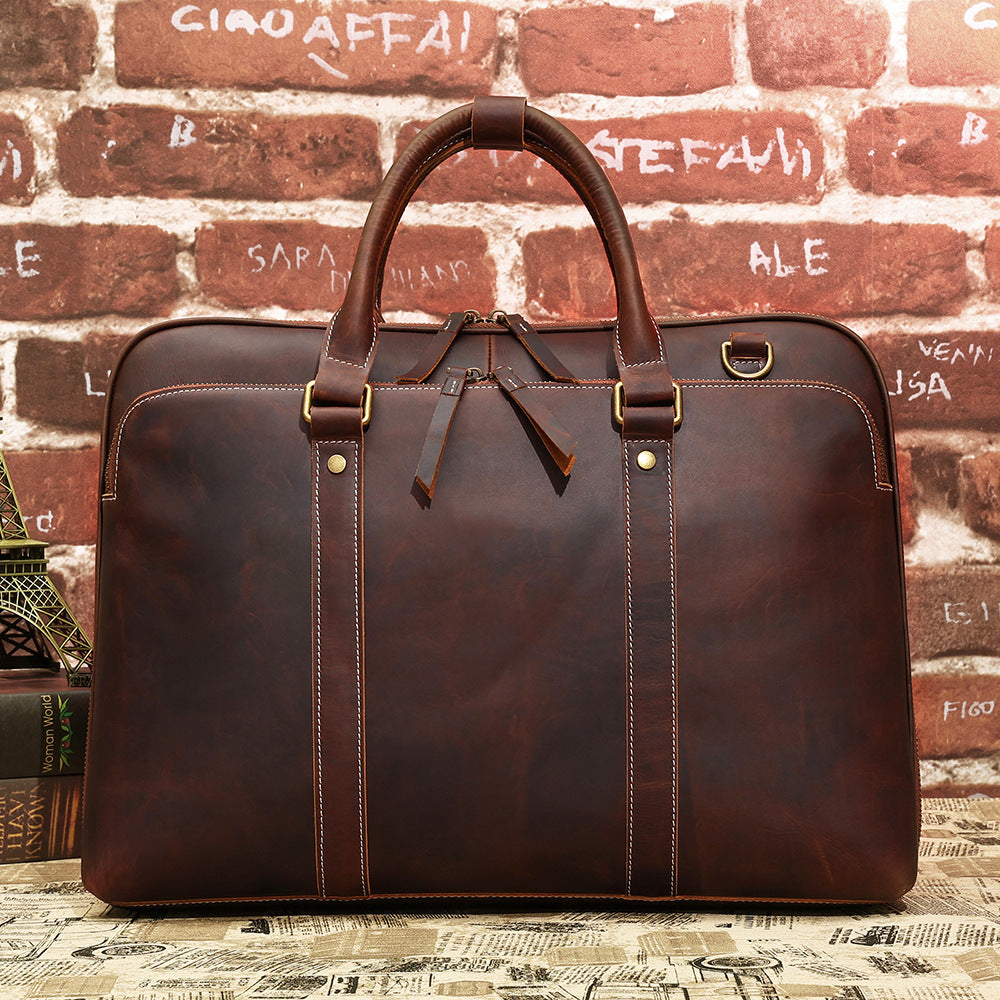 shoulder bag mens messenger bag first layer cowhide business briefcase