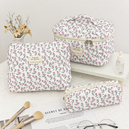 cotton cosmetic bag portable toiletry storage