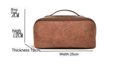 minority design portable large capacity suede hand bag