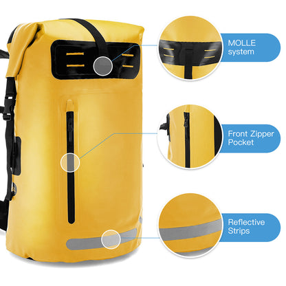 waterproof backpack heavy duty roll top dry bag for kayaking rafting boating mobilephone waterproof bag durable beach bag