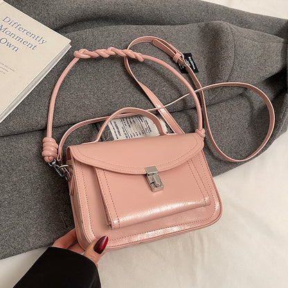 casual small square shoulder bag retro portable messenger handbags for women
