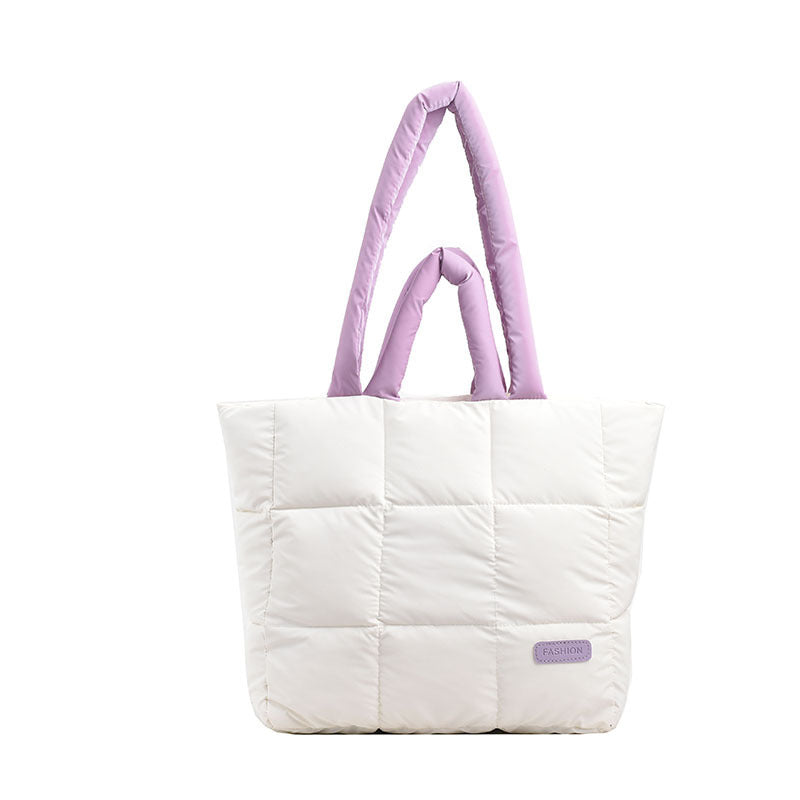 cotton jacket bag large capacity down jacket portable shoulder bag