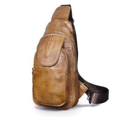 mens simple retro first layer cowhide messenger bag