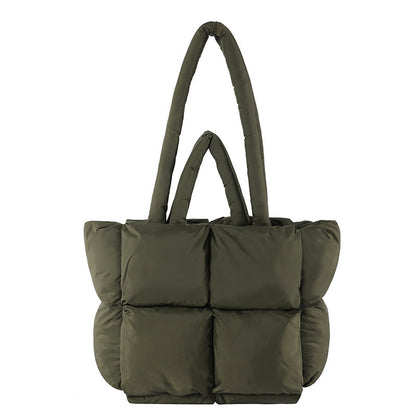 Large Capacity Soft High-grade Cotton-filled Western Style All-matching Underarm Shoulder Bag