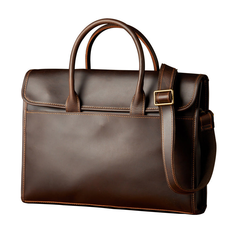 mens ol business casual leather briefcase