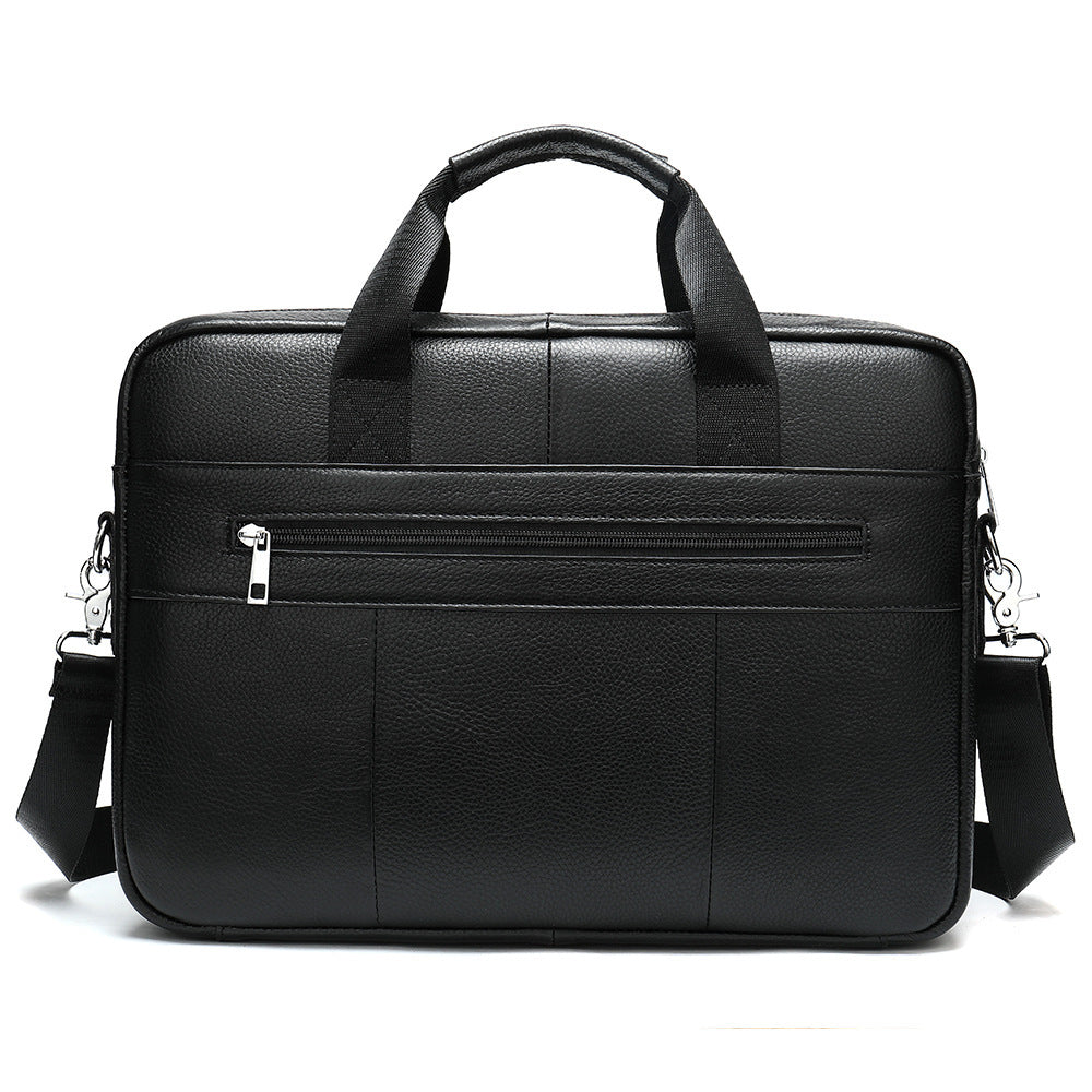 fashion top layer cowhide briefcase computer bag male