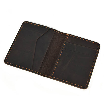 mens fashion retro leather wallet vertical