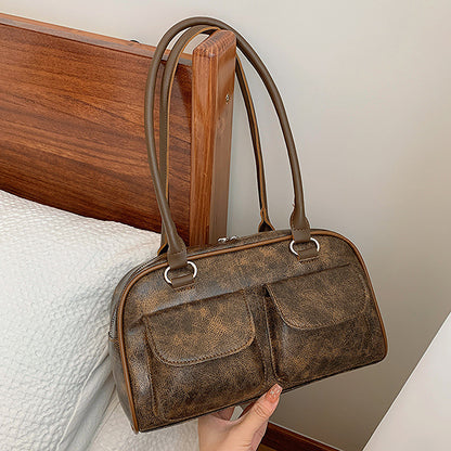 niche popular retro underarm large capacity fashion handbag casual cool shoulder bag