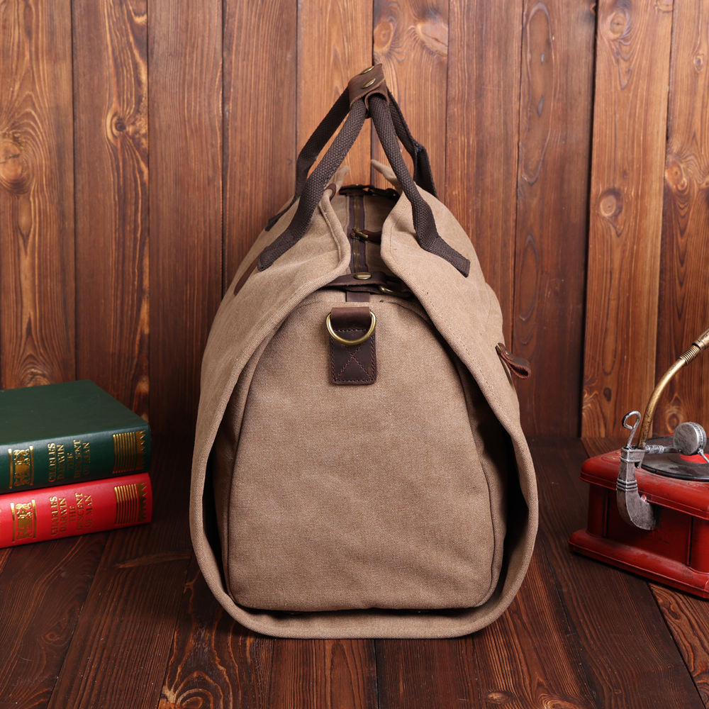 portable clothing canvas duffel bag for travel business trip