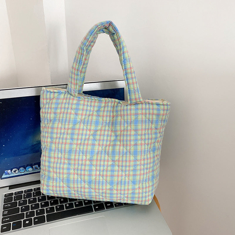 Sweet Quilted Small Flower Handbag All-match And Portable