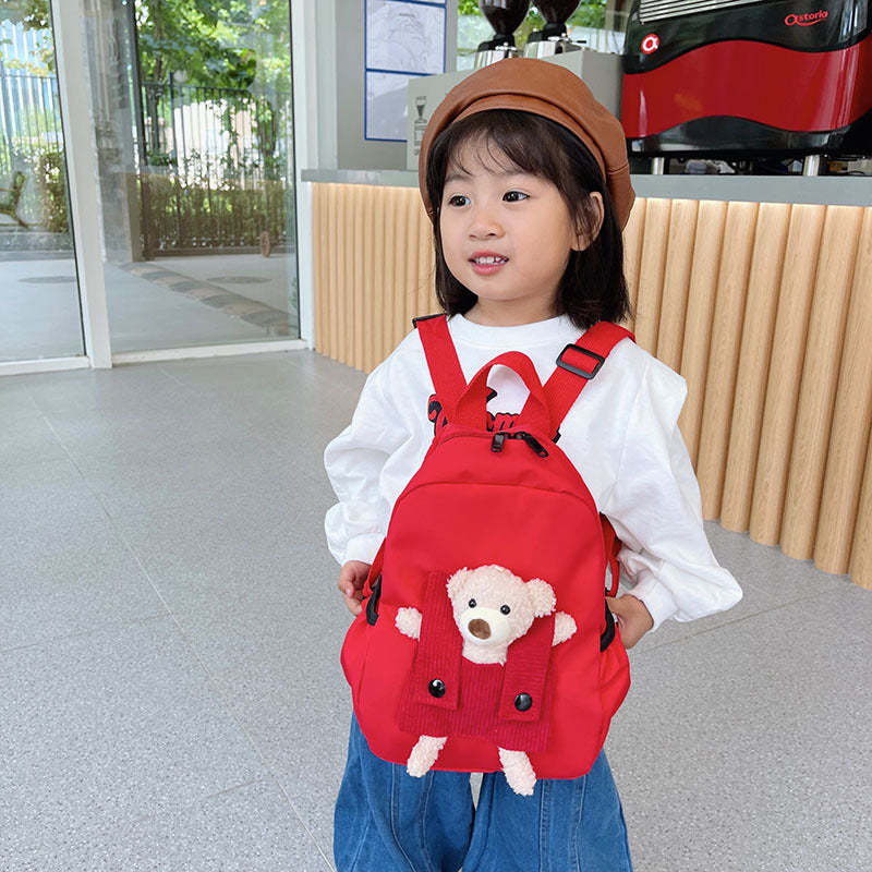 cartoon cute little bear kindergarten school bag