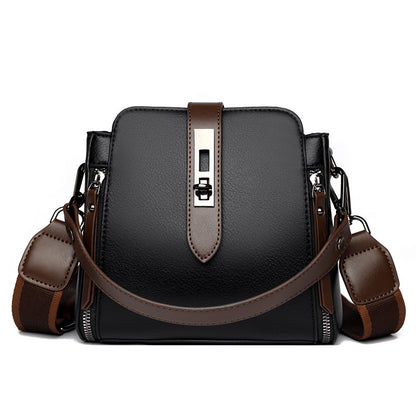 soft leather bucket large capacity handbag crossbody bag