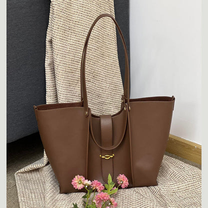 genuine leather large capacity bag high grade tote bag for women