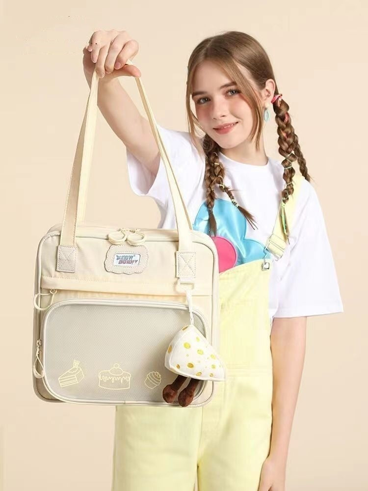 Cross-border Japanese Sweet Style Female Large Capacity Tote Student Class Schoolbag