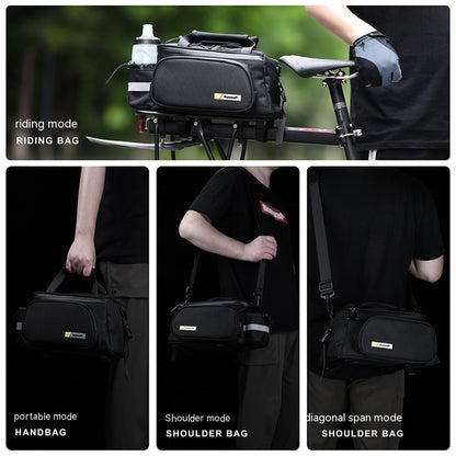 bicycle riding backseat bag