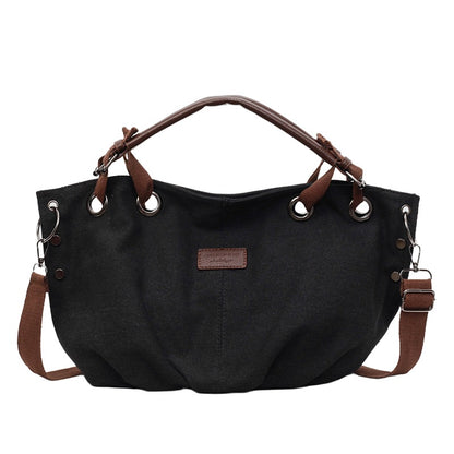 Women's Commuter Large-Capacity Workwear Canvas Shoulder Crossbody Bag