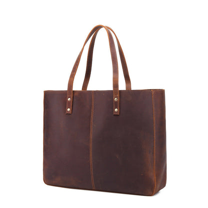 large capacity cowhide womens handbag