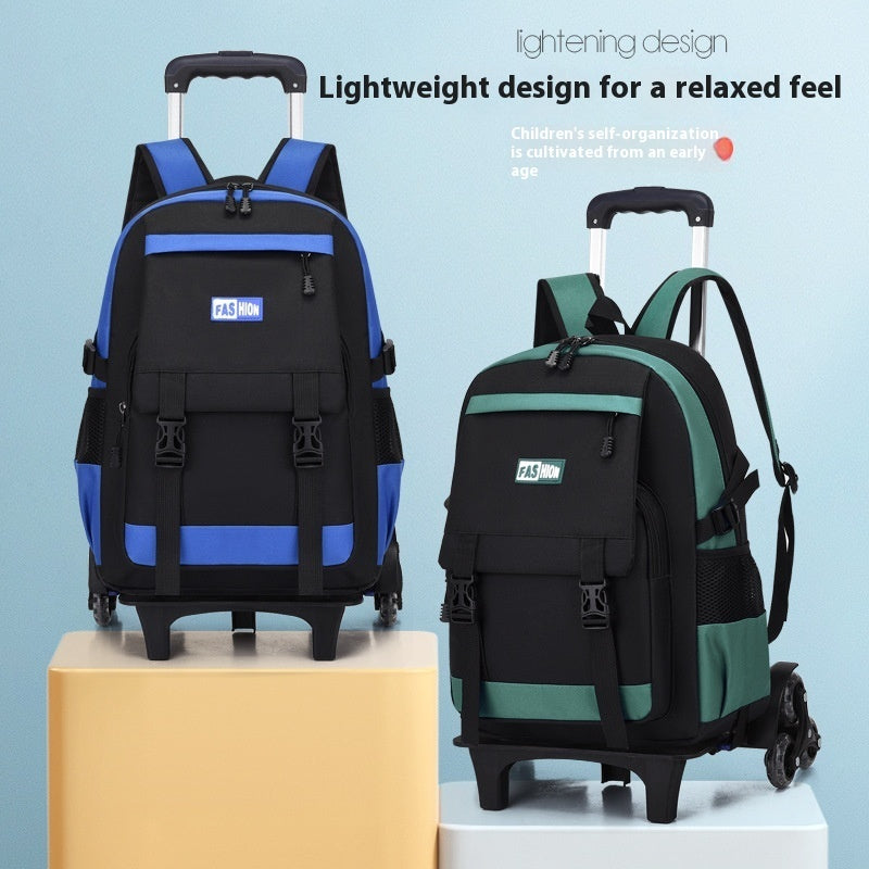 leisure primary school student large capacity pull rod backpack