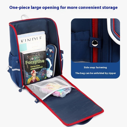 Primary School Boys And Girls Large Capacity 1-6 Grade Burden Reduction Waist Support Astronaut Bag