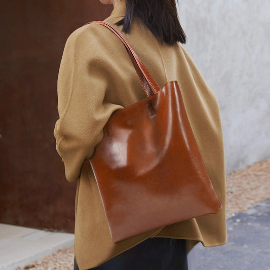 womens cow leather bag stylish and simple