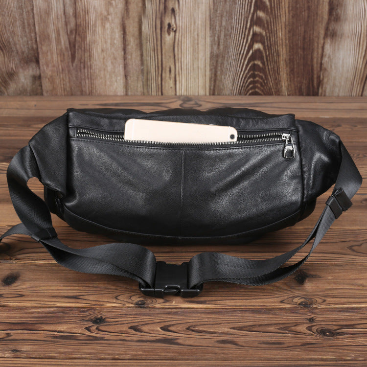 cowhide large capacity single shoulder messenger bag