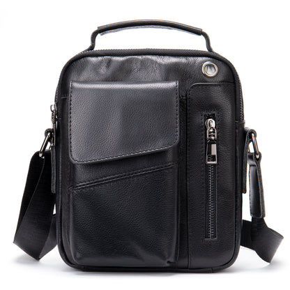 mens business minimalist leather crossbody bag