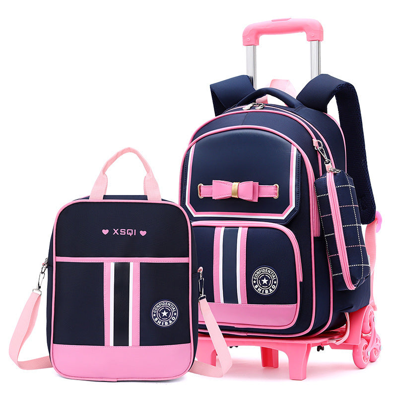 primary school children burden relieving backpack dual use