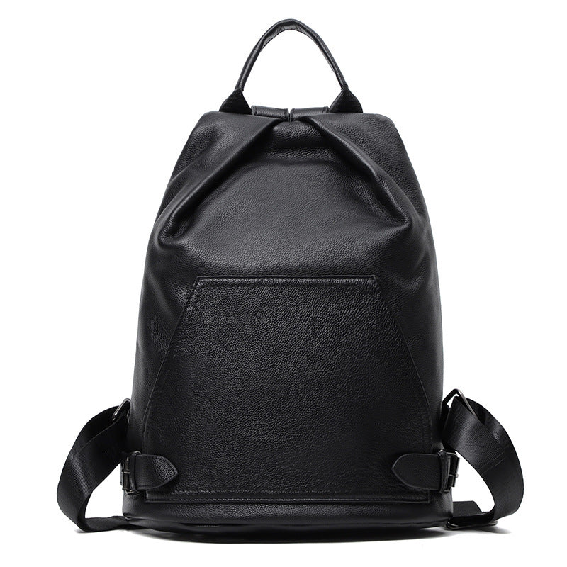 anti theft ladies backpack genuine leather travel bag top layer cowhide