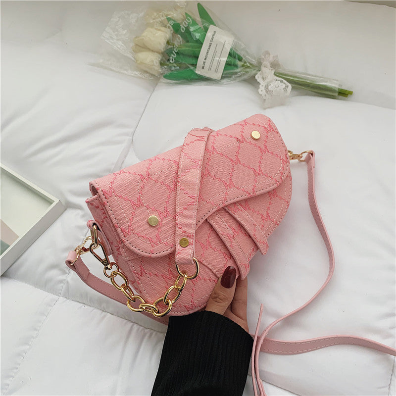 casual womens single shoulder simple saddle bag