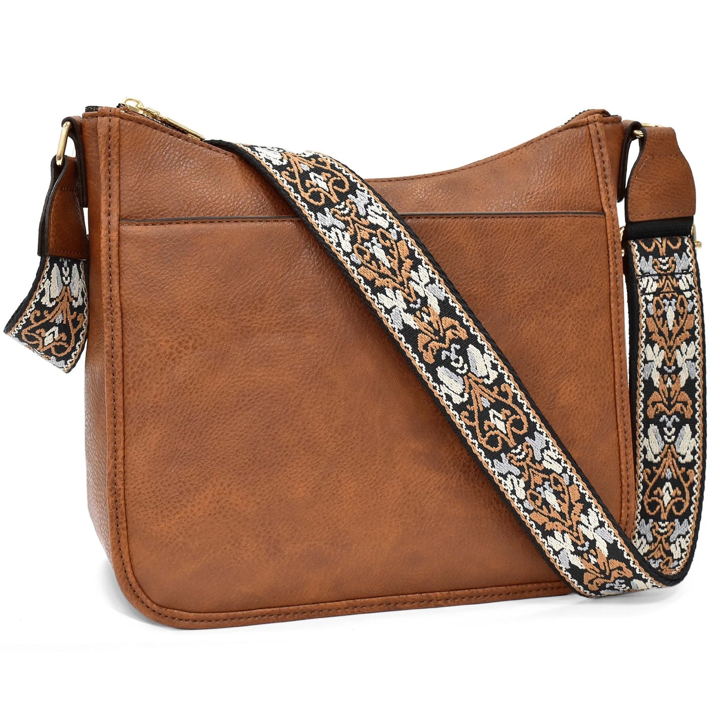 wide shoulder strap large capacity multi functional stitching shoulder bag